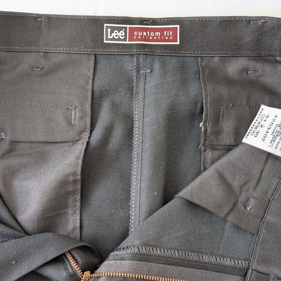 LEE Custom Fit Collection Straight Fit Men’s Black Pants Size 34Wx30L - Picture 4 of 6